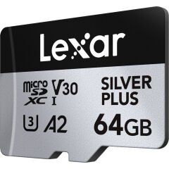 Lexar 64GB Silver Plus 205MB/s microSDXC Hafıza Kartı