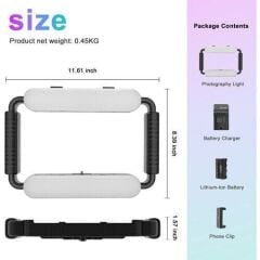 GVM TL-15RS Telefon/Kamera Evrensel LED Işıklı Kafes