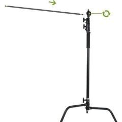 GVM C320 320cm C-Stand & Grip Arm Kit(130cm) (Siyah)