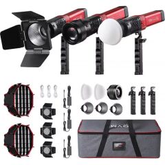 GVM PD60C 60W RGB Dahili Akülü 3'lü LED Işık Seti