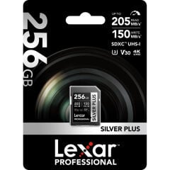 Lexar 256GB Silver Plus 205MB/s SDXC Hafıza Kartı