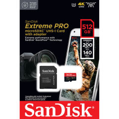 Sandisk 512GB MicroSDXC Extreme Pro 200MB/s Hafıza Kartı