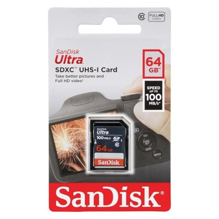 Sandisk Ultra 64GB SDXC 100MB/s Hafıza Kartı
