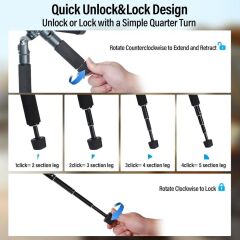 Sirui TT-50 Compact Mini Masaüstü Tripodu (Mat Gri)