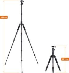 Rollei Compact Traveler No.1 Karbon Siyah Tripod