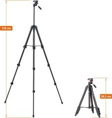 Rollei Compact Traveler Star S1 Fotoğraf ve Video Siyah Tripod