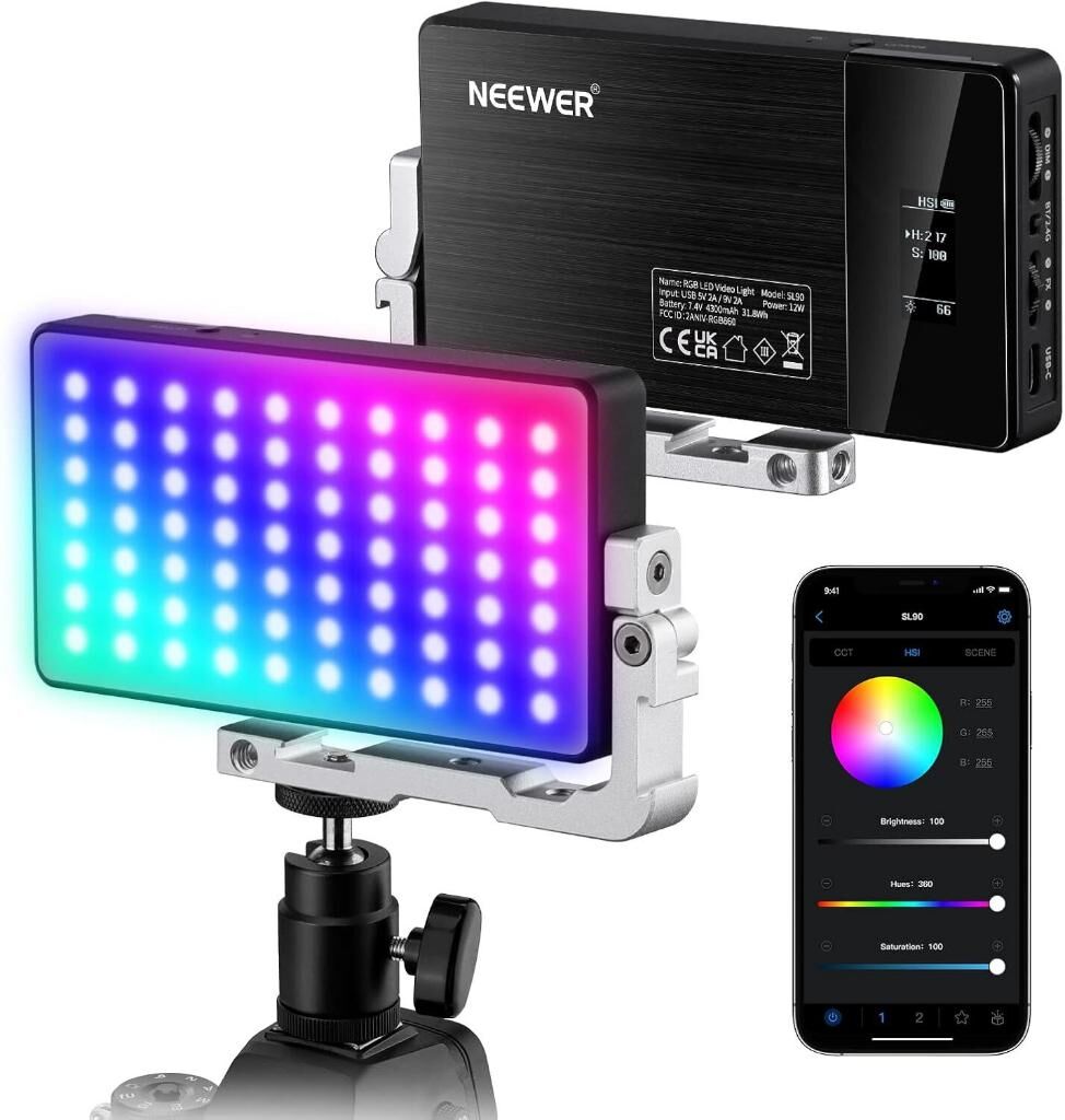 Neewer SL90 Pro RGB Mini Mobil Video Işığı