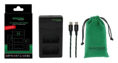 Patona 161924 Premium LP-E6 Canon İkili USB-C Şarj Cihazı + PD20W Adaptör