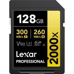 Lexar 128GB Gold 2000x V90 UHS-II SDXC Hafıza Kartı