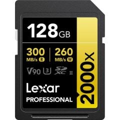 Lexar 128GB Gold 2000x V90 UHS-II SDXC Hafıza Kartı