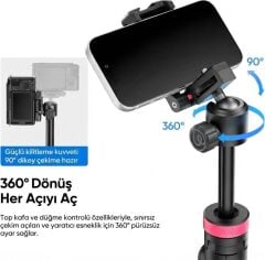 Ulanzi MT-44B 150cm 2 in 1 Otomatik Açılan 4 Ayaklı Selfie Monopod Tripod Siyah