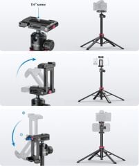 Ulanzi MT-44B 150cm 2 in 1 Otomatik Açılan 4 Ayaklı Selfie Monopod Tripod Siyah