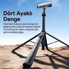 Ulanzi SK-21 180cm Manyetik Auto-Open Selfie Monopod Tripod Siyah