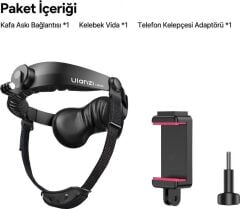 Ulanzi CM029 Ayarlanabilir Aksiyon Kamera ve Telefon Head Mount POV Çekim Sistemi