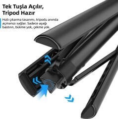 Ulanzi TT52 1.5m Aksiyon Kamera Uyumlu Hızlı Açılabilir Tripod