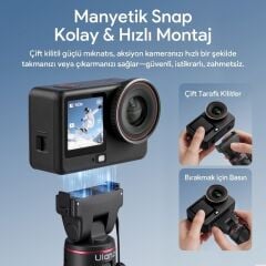 Ulanzi MT99 Manyetik Mini Tripod Selfie Çubuğu Action 6 ve Nano Uyumlu