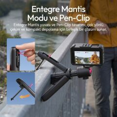 Ulanzi MT55 SnapGo 4 in 1 Mini Selfie Stick Tripod Telefon ve Aksiyon Kamera Uyumlu