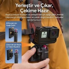 Ulanzi MT55 SnapGo 4 in 1 Mini Selfie Stick Tripod Telefon ve Aksiyon Kamera Uyumlu