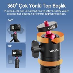 Ulanzi MT55 SnapGo 4 in 1 Mini Selfie Stick Tripod Telefon ve Aksiyon Kamera Uyumlu
