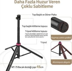 Ulanzi MT-79 2m Alüminyum Hızlı Açılır Tripod Işık Standı ve Işık Ayağı