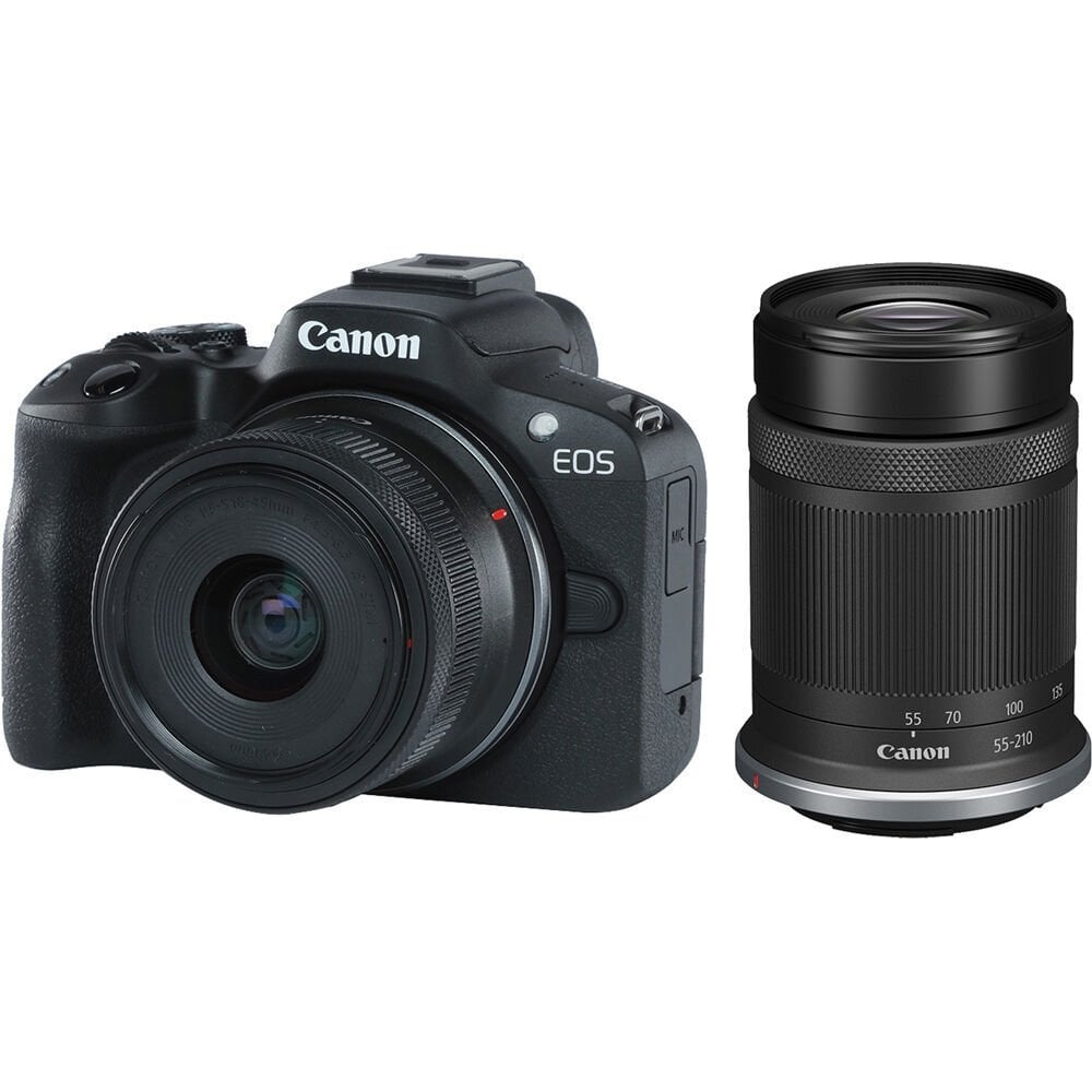 Canon EOS R50 18-45mm 55-210mm Kit (Siyah)