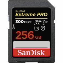 Sandisk 256GB SDXC Extreme Pro 300MB/s UHS-II V90 Hafıza Kartı