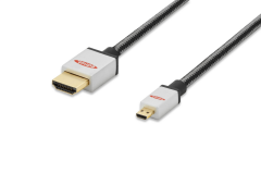 Ednet ED-84489 Premium HDMI 1.4 2m Kablo (Micro HDMI - HDMI)