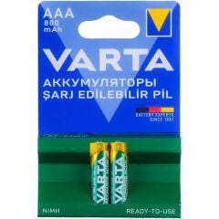 Varta AAA 800 mAh Şarjlı İnce Kalem Pil (2'li Paket)