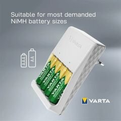 Varta Plug Charger Şarj Cihazı + 2600mAh Şarjlı Pil