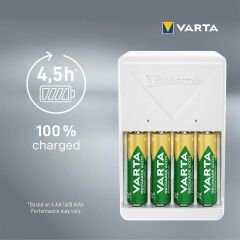 Varta Plug Charger Şarj Cihazı + 2600mAh Şarjlı Pil