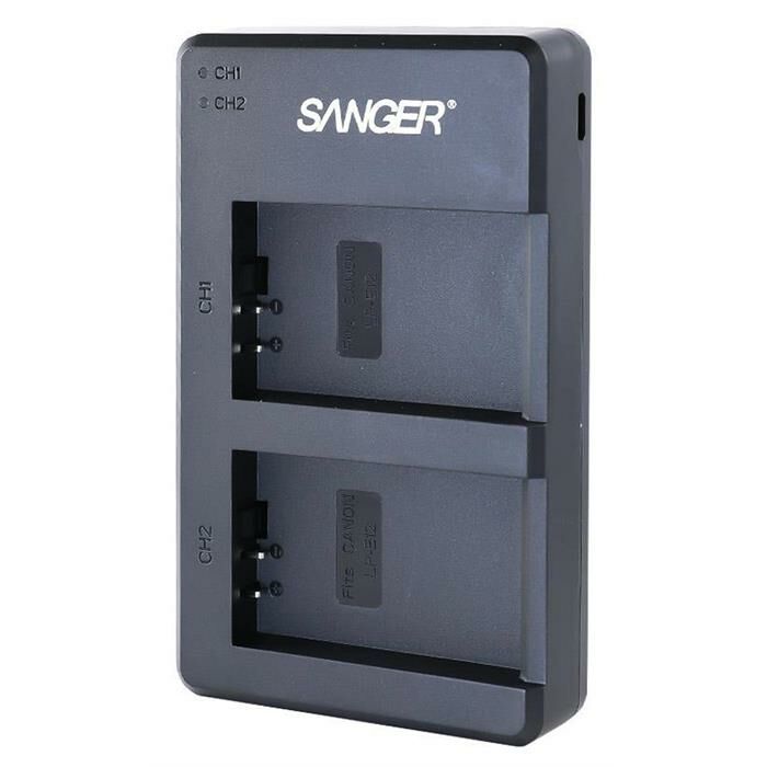 Sanger LP-E12 Canon İkili USB Şarj Cihazı (Fiş Adaptörü Hariç)