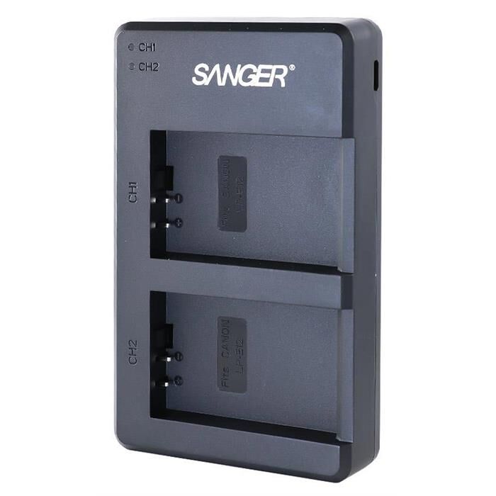 Sanger LP-E12 Canon İkili USB Şarj Cihazı (Fiş Adaptörü Hariç)