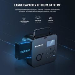 Neewer Q4 400W TTL Akülü Paraflaş + QPRO-C Tetikleyici (Canon)