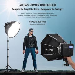 Neewer Q4 400W TTL Akülü Paraflaş + QPRO-N Tetikleyici (Nikon)