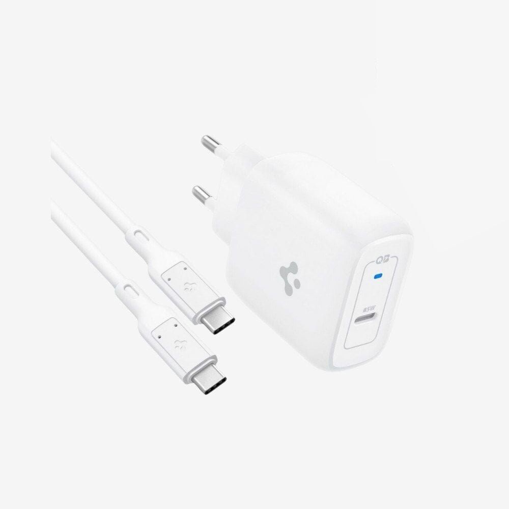 Spigen PowerArc 45W USB-C Hızlı Şarj Aleti + Örgü USB-C Kablo (ACH02589)