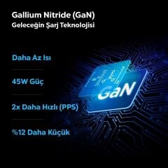 Spigen PowerArc 45W USB-C Hızlı Şarj Aleti + Örgü USB-C Kablo (ACH02589)