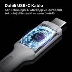 Spigen PowerArc 45W USB-C Hızlı Şarj Aleti + Örgü USB-C Kablo (ACH02589)