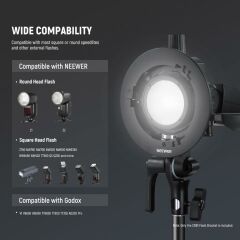 Neewer CRB1 Tepeflaşı için Bowens Dönüştürücü