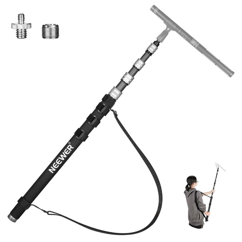 Neewer MS300C Mikrofon için Karbon Boom Kolu 300cm Gri