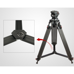 Jieyang 0606B 185cm Profesyonel Video Tripod