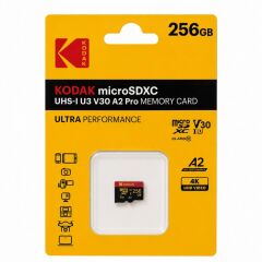 Kodak 256GB UHS-I U3 V30 PRO MicroSD Kart
