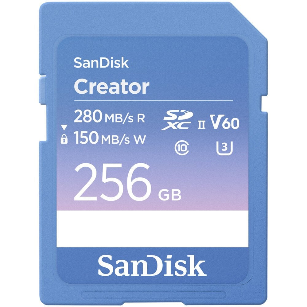 Sandisk 256GB Creator UHS-II 280MB/s V60 SDXC Kart