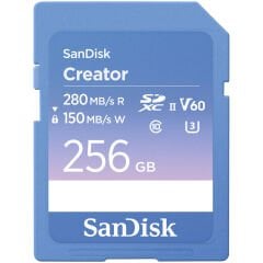 Sandisk 256GB Creator UHS-II 280MB/s V60 SDXC Kart