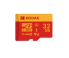 Kodak 32GB UHS-I U3/V30/A1 MicroSD Kart + Adaptör (Kırmızı)