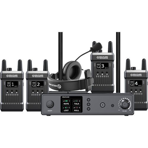 Hollyland Mars T1000 Kablosuz Intercom Sistemi (1 Alıcı 4 Verici)