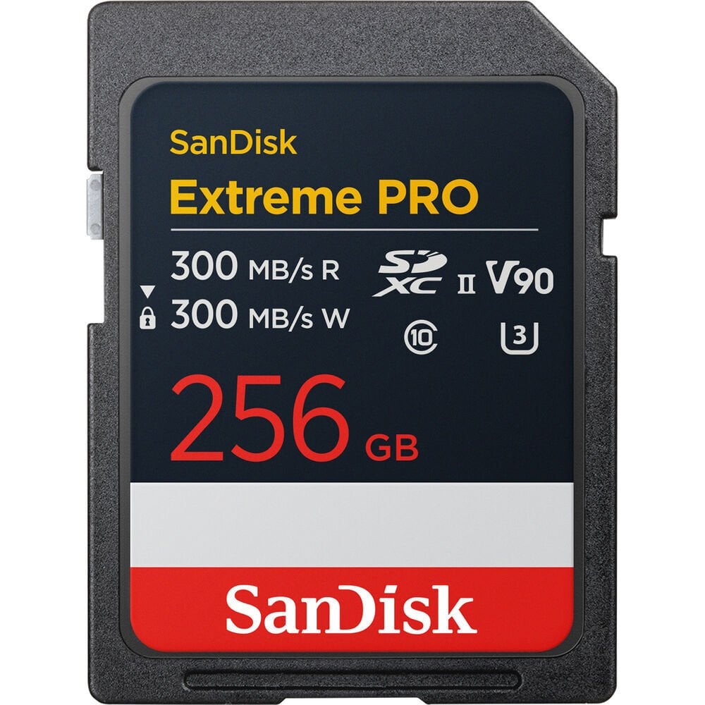 Sandisk 256GB SDXC Extreme Pro 300MB/s UHS-II V90 Kart
