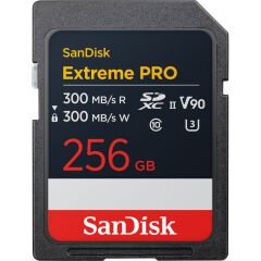 Sandisk 256GB SDXC Extreme Pro 300MB/s UHS-II V90 Kart