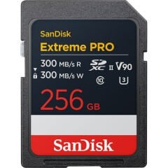 Sandisk 256GB SDXC Extreme Pro 300MB/s UHS-II V90 Kart