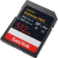 Sandisk 512GB SDXC Extreme Pro 300MB/s UHS-II V90 Kart