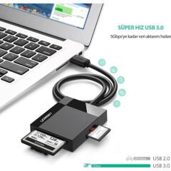 Ugreen USB 3.0 4in1 Kart Okuyucu